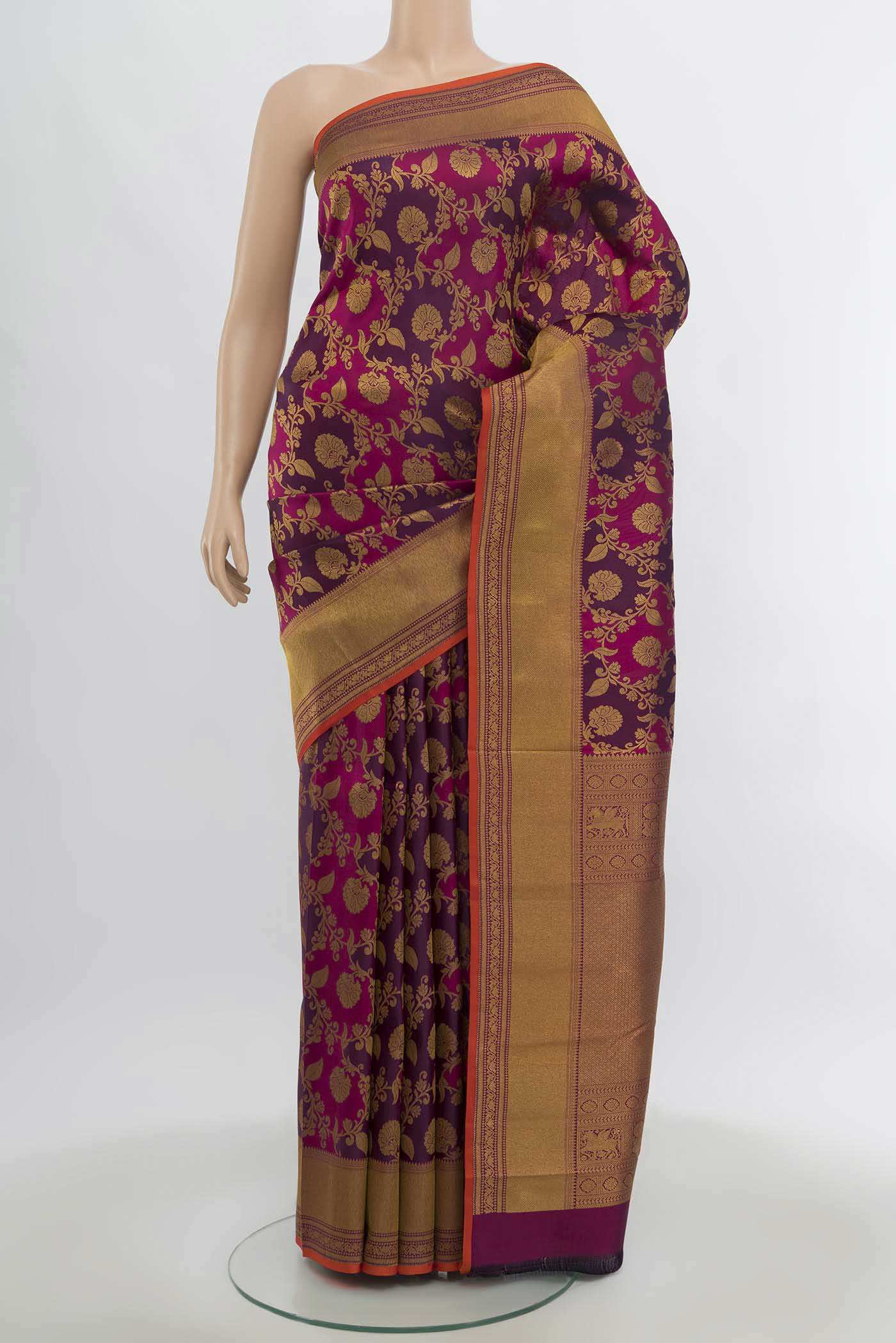 Multi Color Kanjivaram Silk Saree