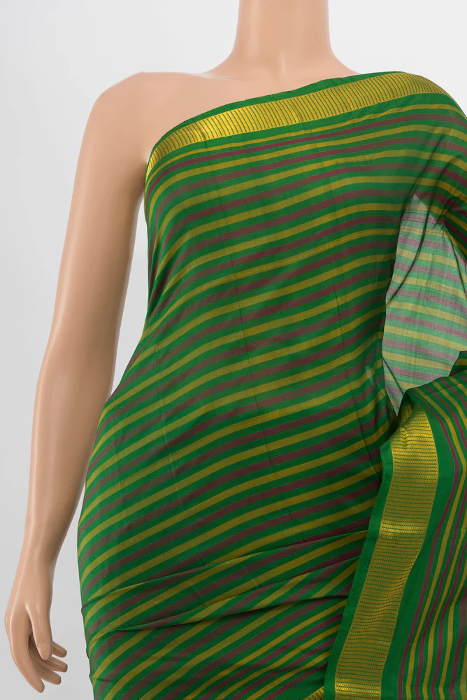Green Kanjivaram Silk Saree - Image 2