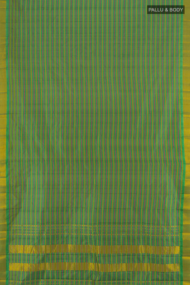 Green Kanjivaram Silk Saree - Image 5