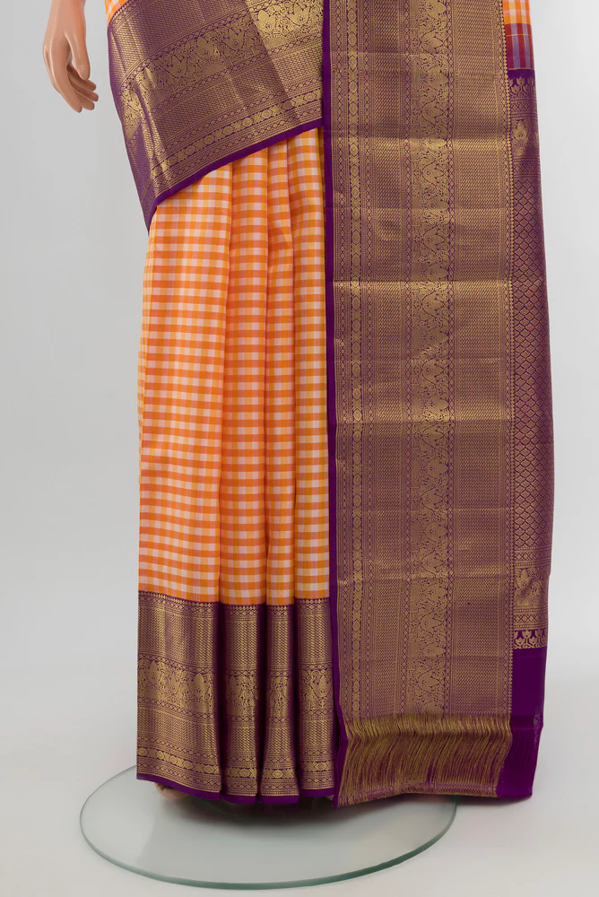 Multi Color Kanjivaram Silk Saree - Image 3