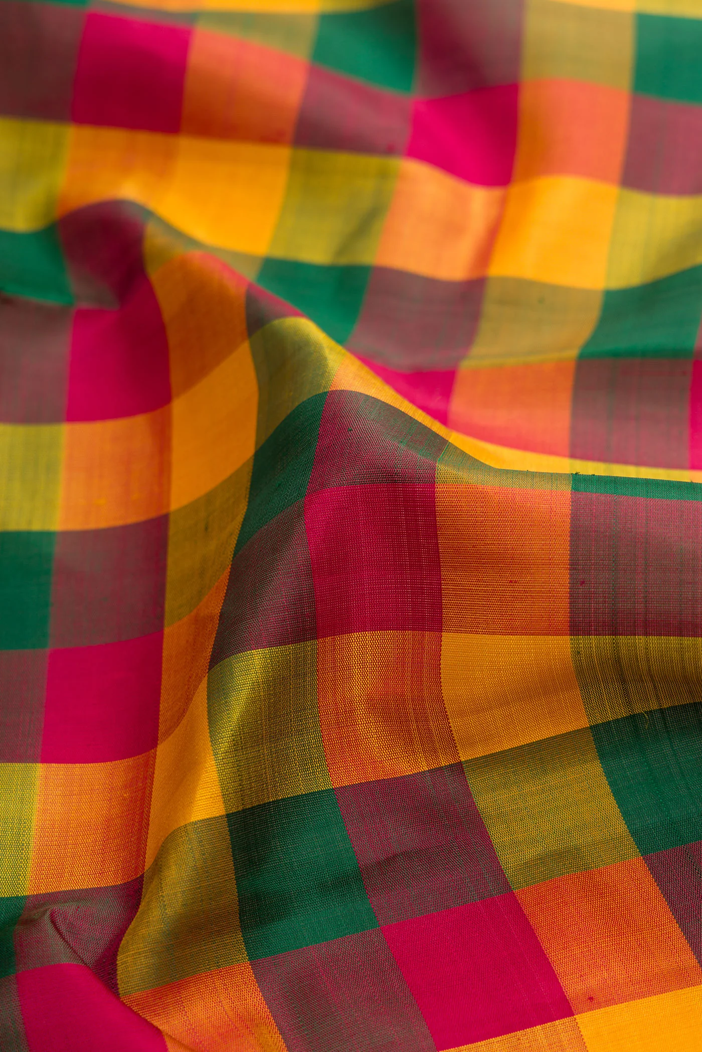 Pure Silk Pure Zari Multi Color Kanjivaram Saree - Image 2