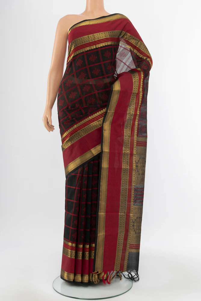Black Silk Cotton Saree