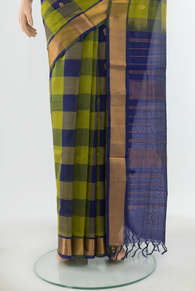 Multi Color Silk Cotton Saree - Image 3