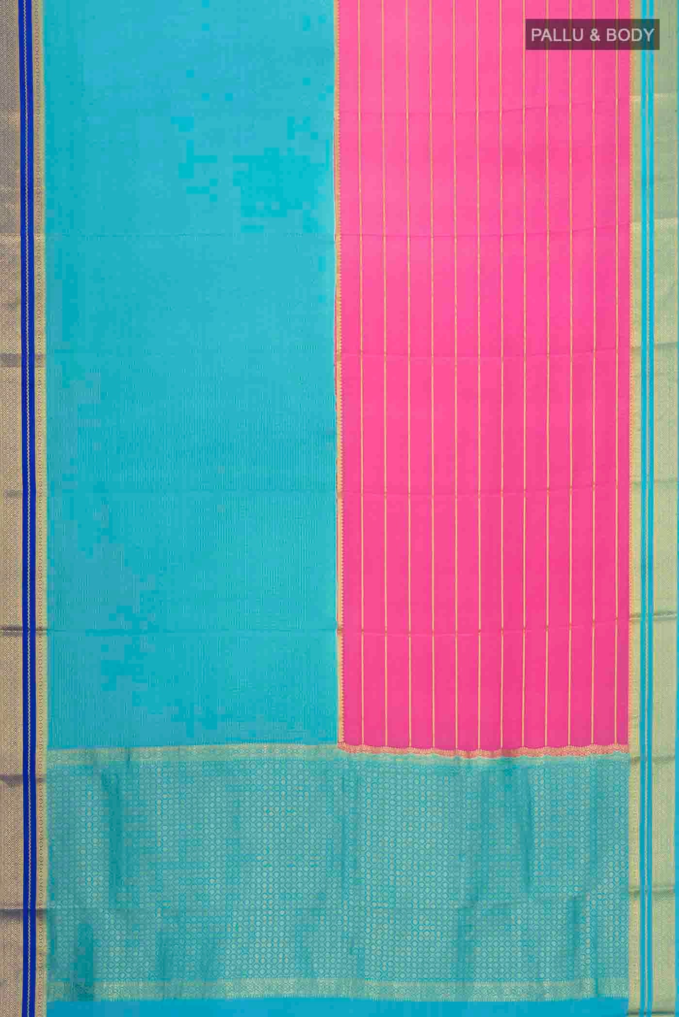 Multi Color Mysore Crepe Saree - Image 5