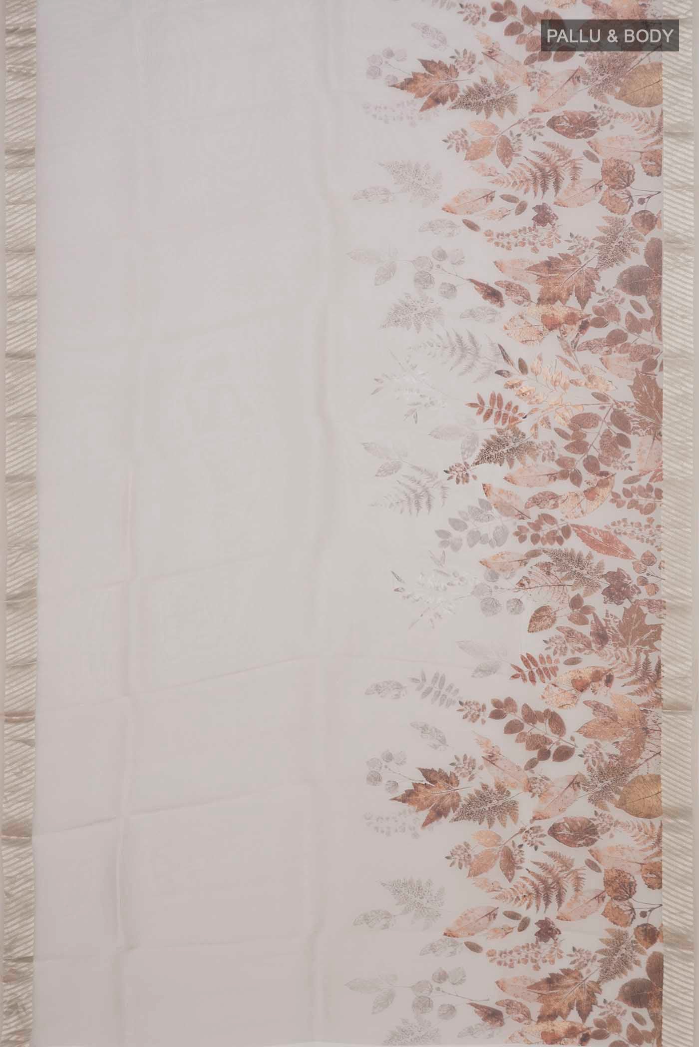 Grey Organza Silk Saree - Image 4