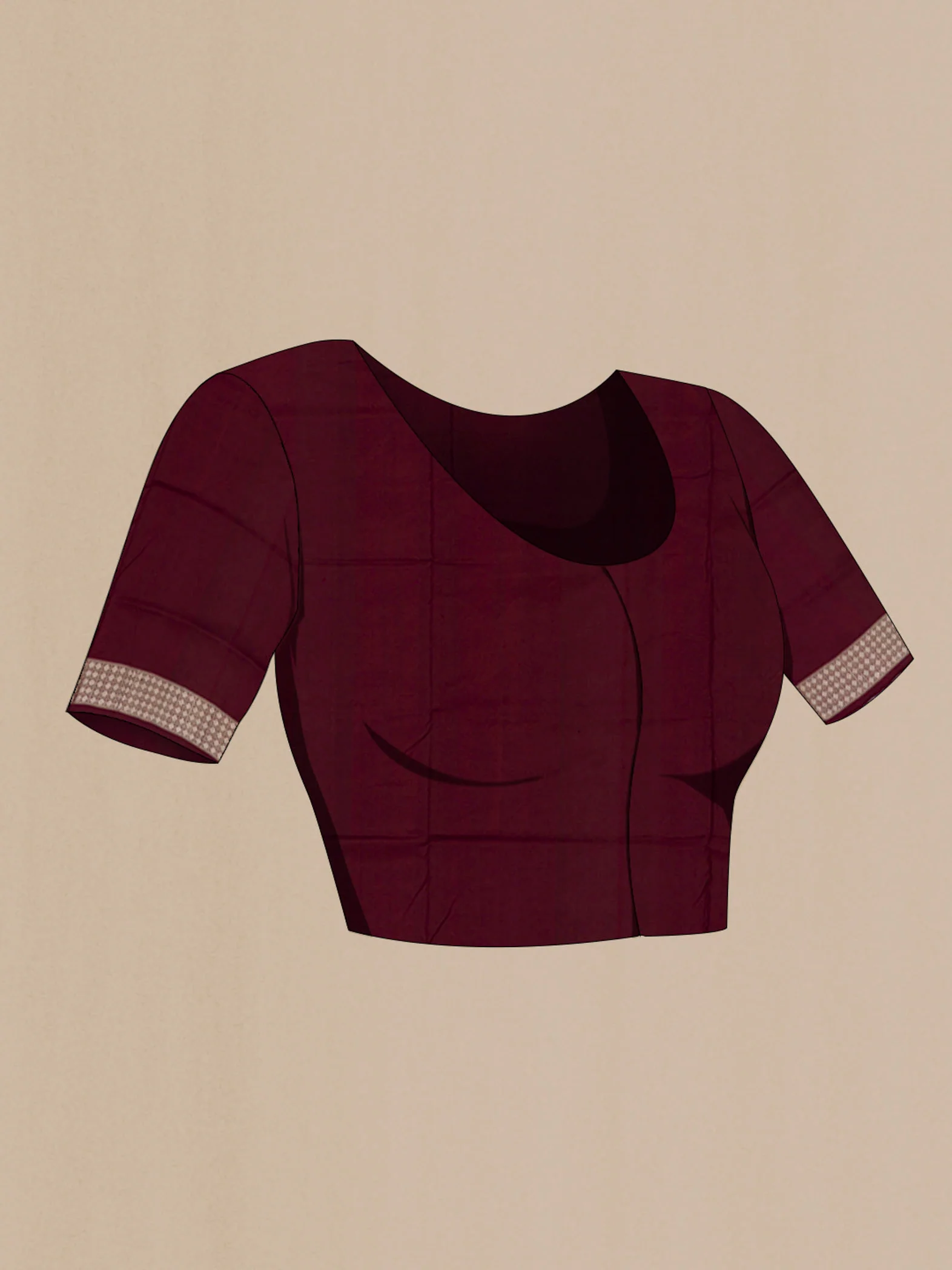 Maroon Orissa Silk Saree - Image 5