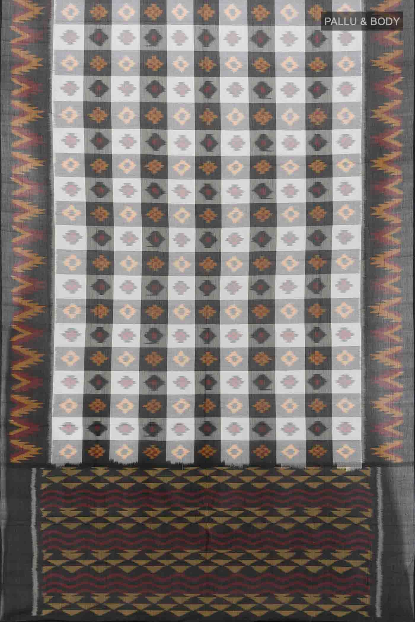 Multi Color Pochampally Cotton Saree - Image 5