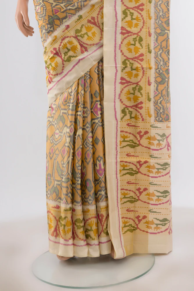 Multi Color Rajkot Patola Silk Saree - Image 3