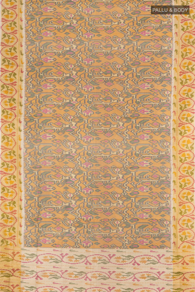 Multi Color Rajkot Patola Silk Saree - Image 5