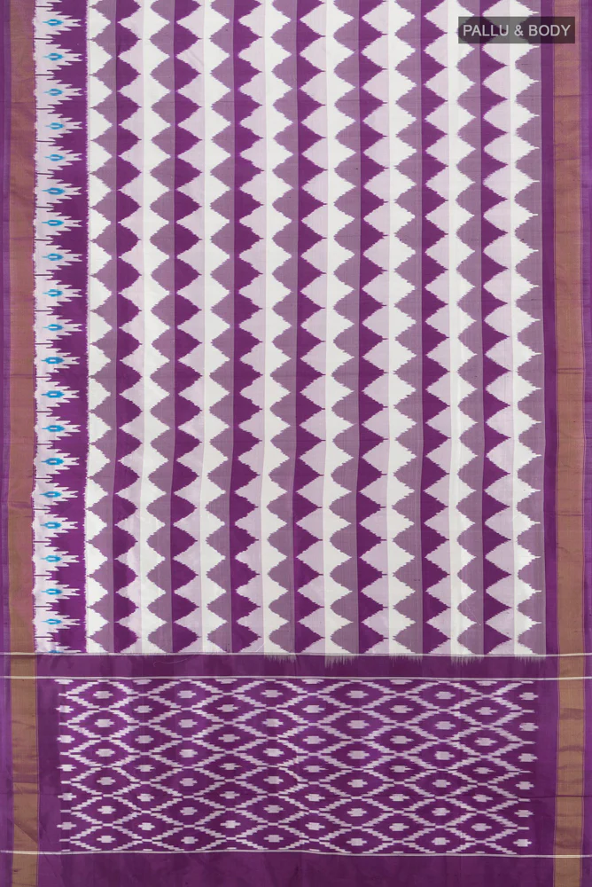 Multi Color Pochampally Silk Saree - Image 5