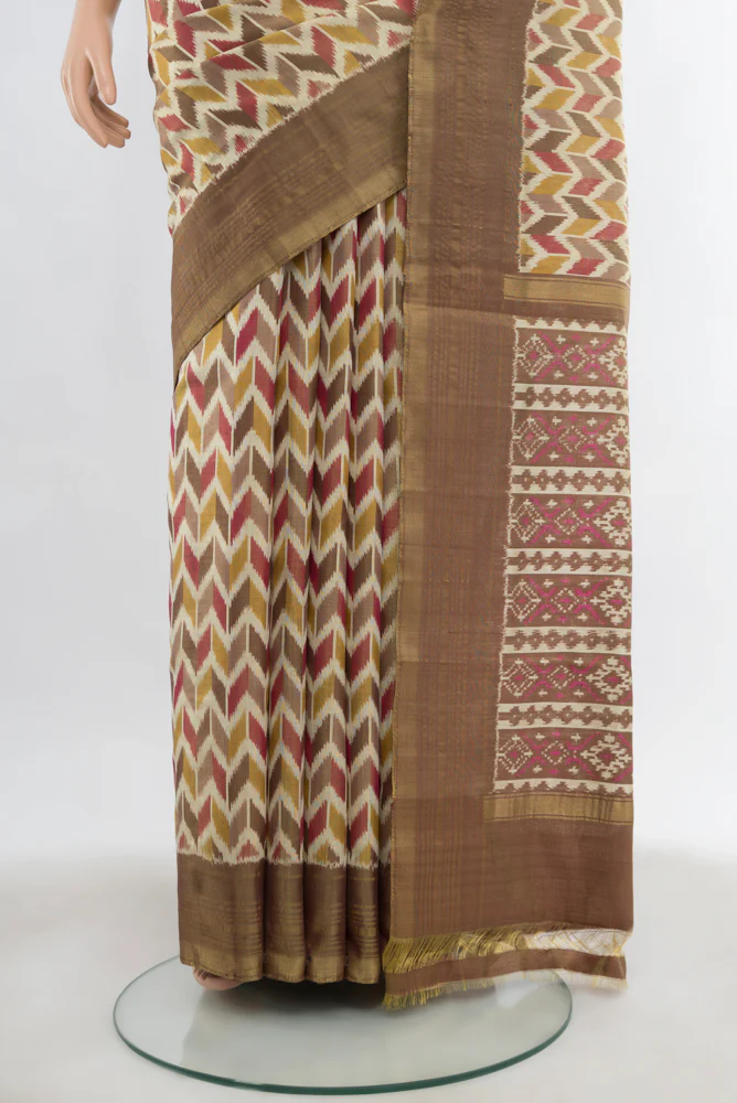Multi Color Pochampally Silk Saree - Image 3