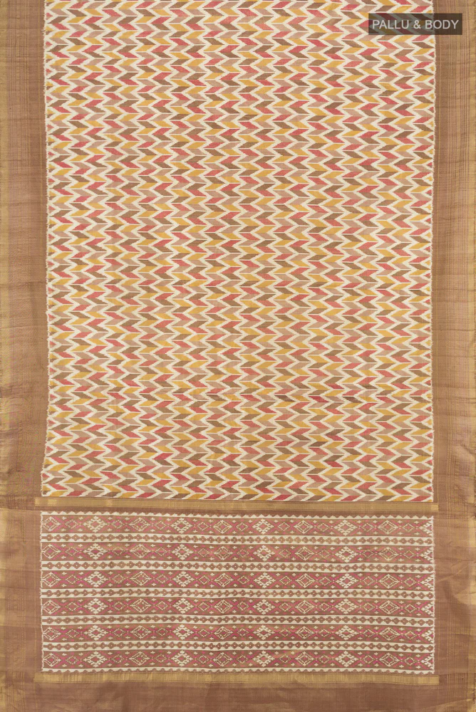 Multi Color Pochampally Silk Saree - Image 5