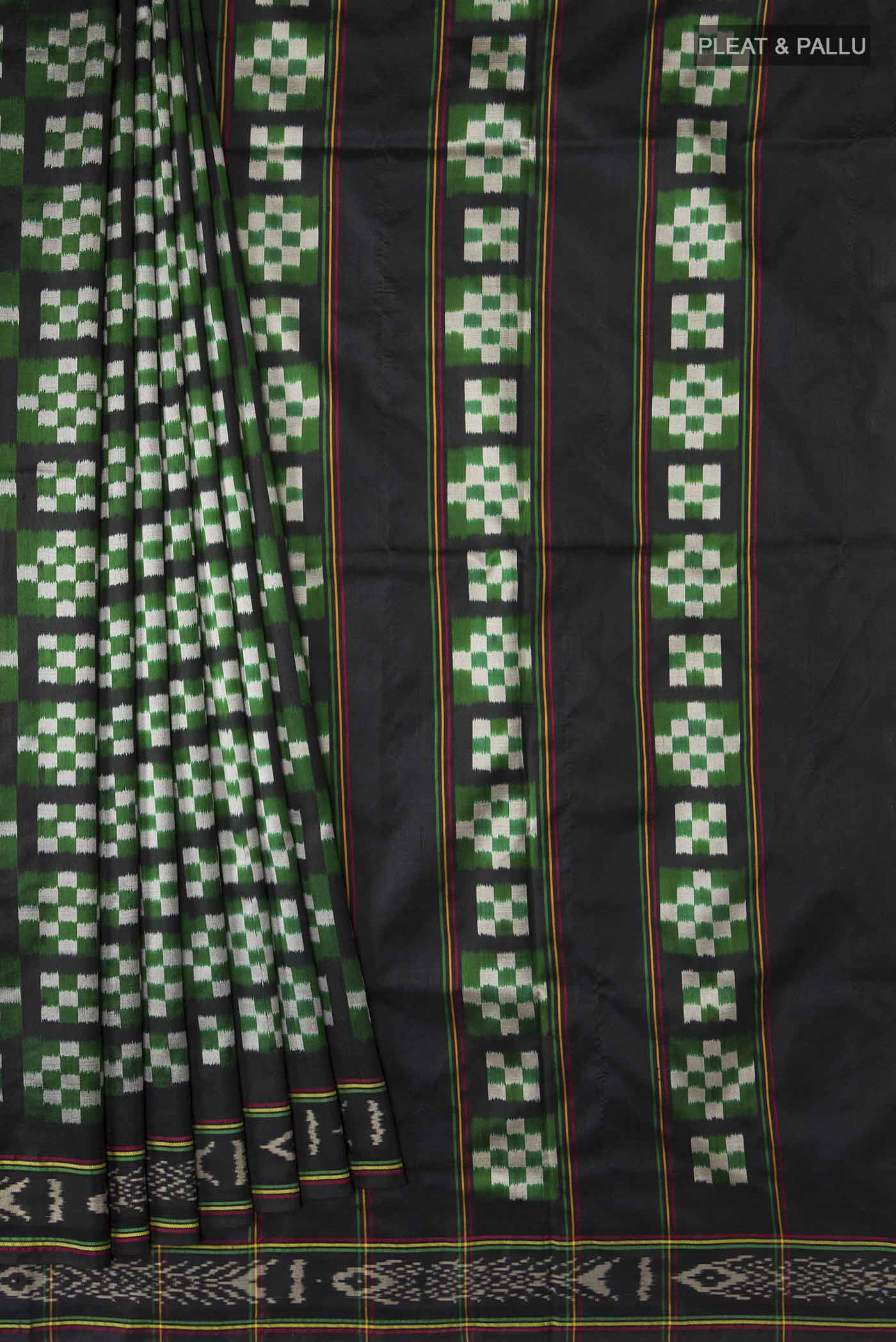 Multi Color Pochampally Silk Saree - Image 4