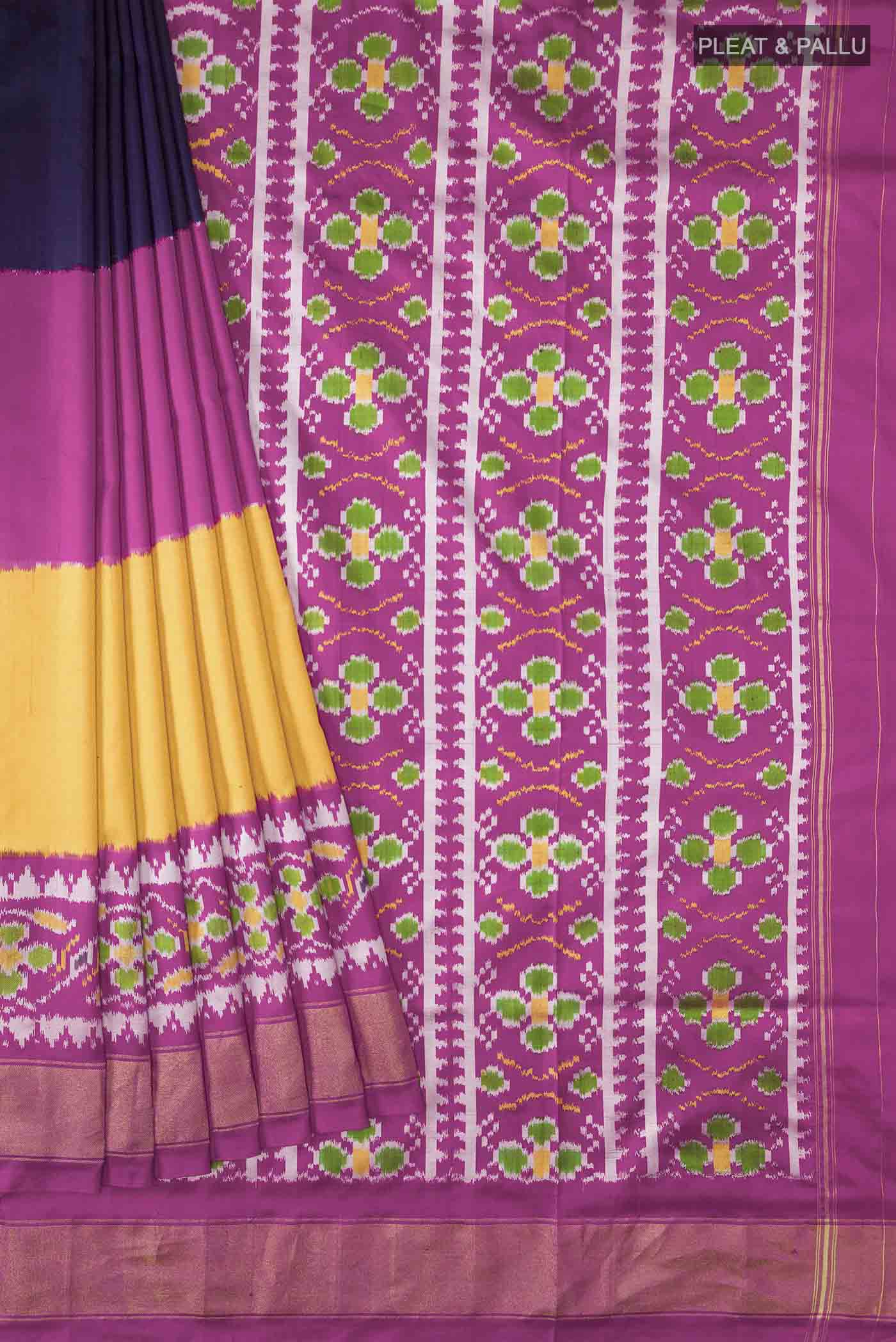 Multi Color Pochampally Silk Saree - Image 4