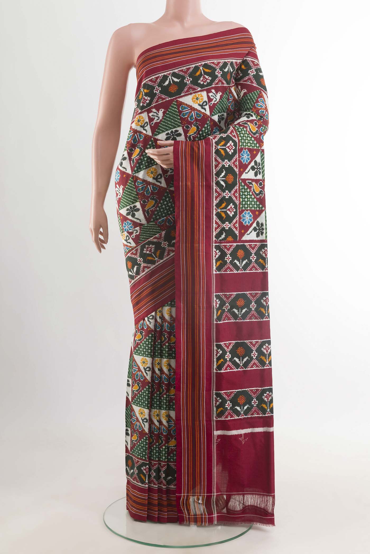Multi Color Pochampally Silk Saree