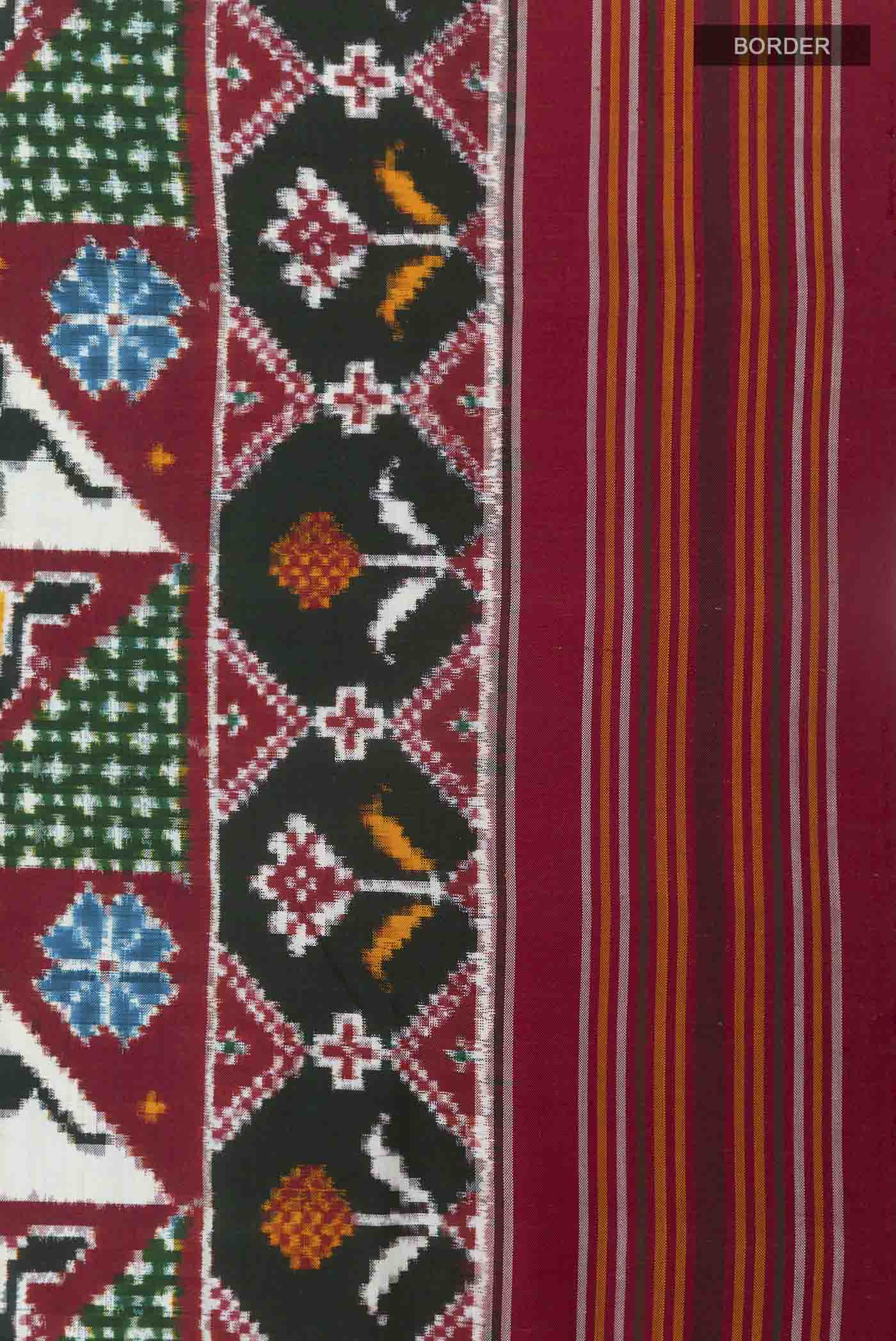 Multi Color Pochampally Silk Saree - Image 3