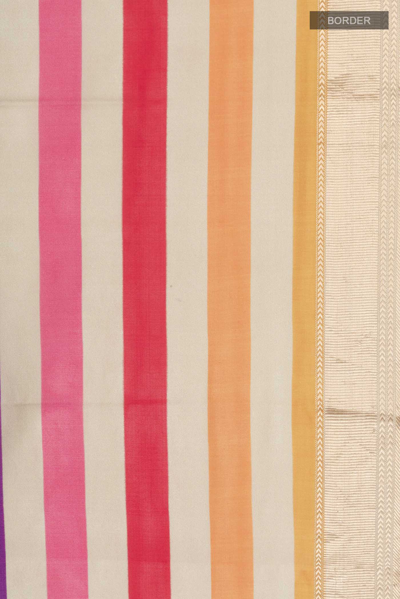 Multi Color Printed Silk Saree - Image 3