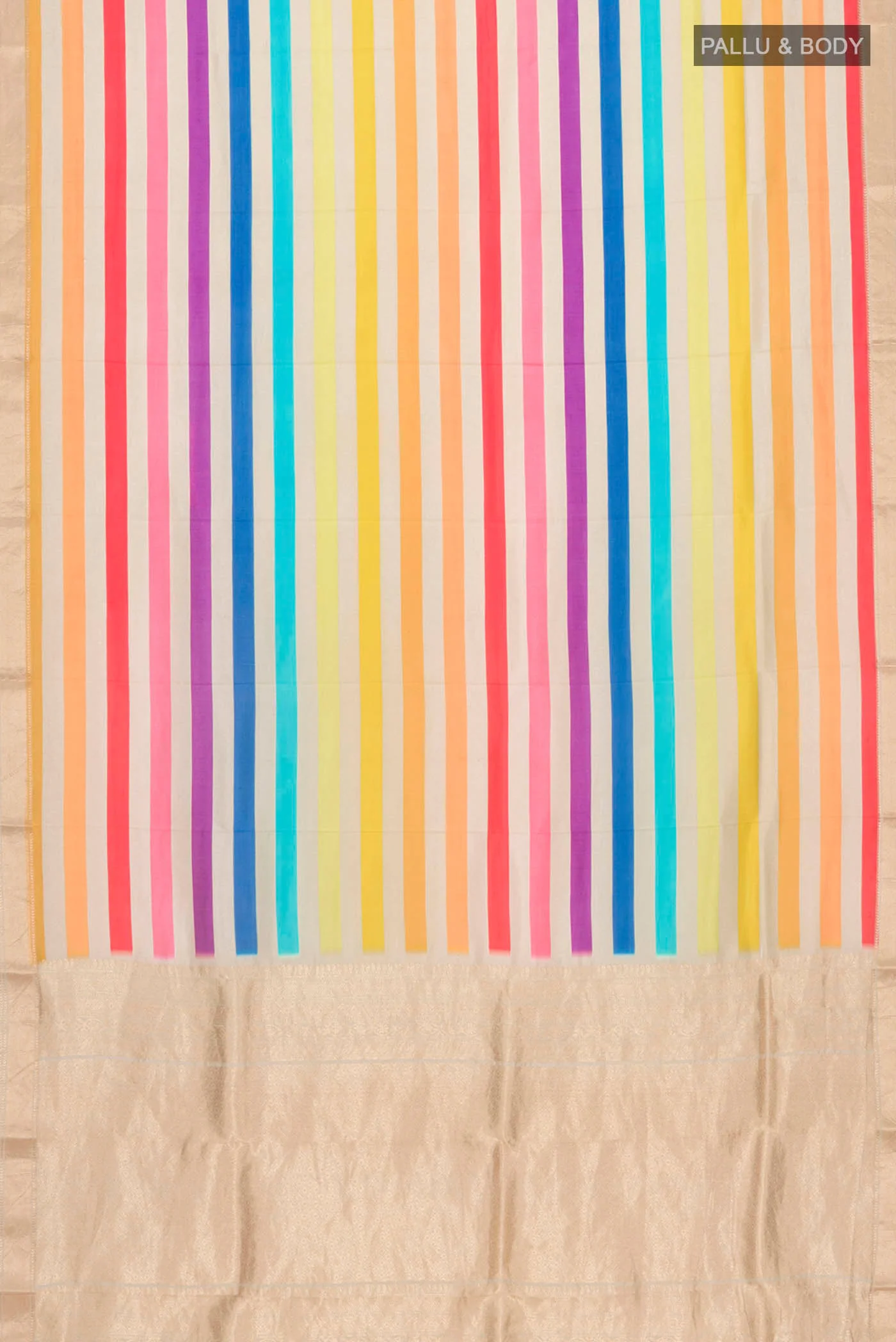 Multi Color Printed Silk Saree - Image 6