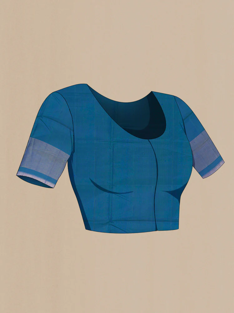 Blue Rajkot Patola Silk Saree - Image 4