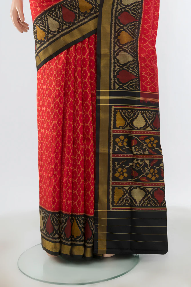 Red Rajkot Patola Silk Saree - Image 3