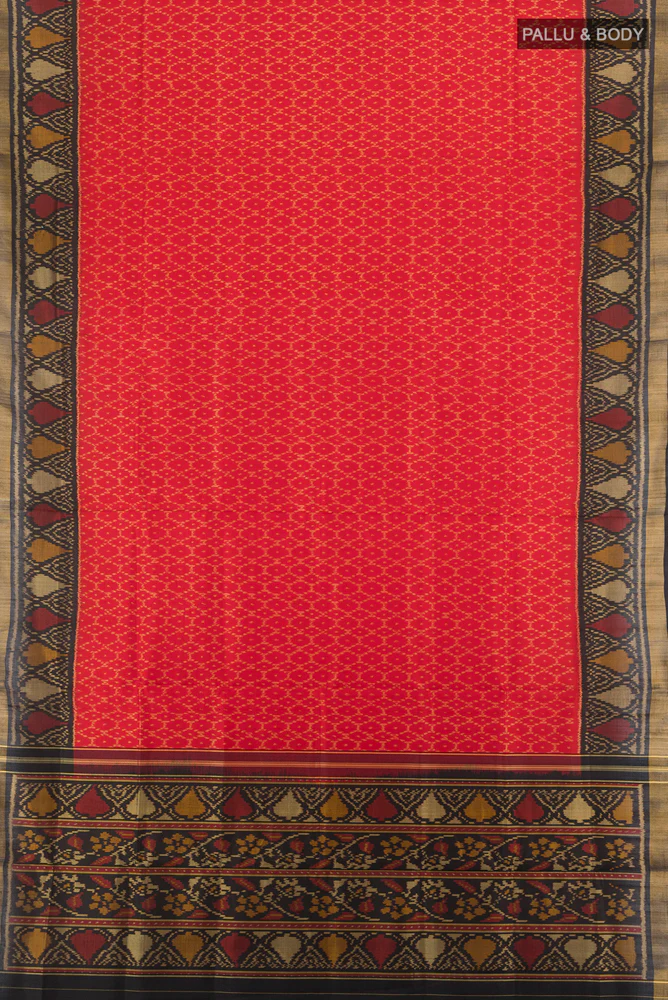 Red Rajkot Patola Silk Saree - Image 5