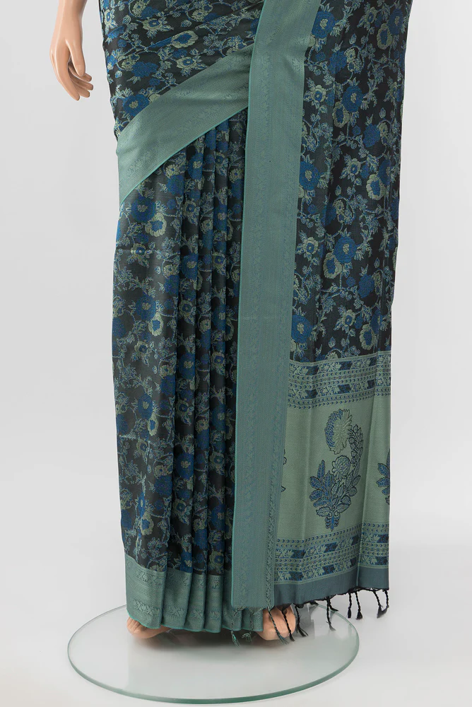 Black Soft Silk Saree - Image 3