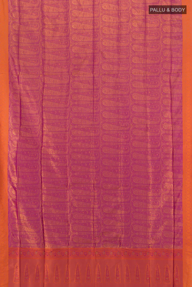 Magenta Soft Silk Saree - Image 5