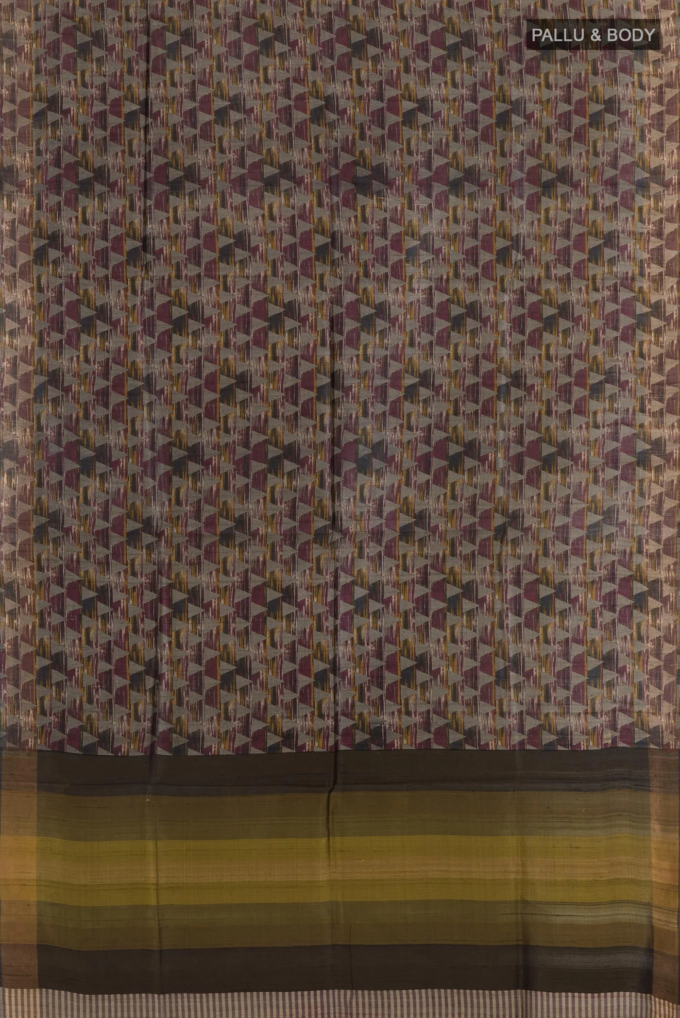 Multi Color Tussar Silk Saree - Image 3