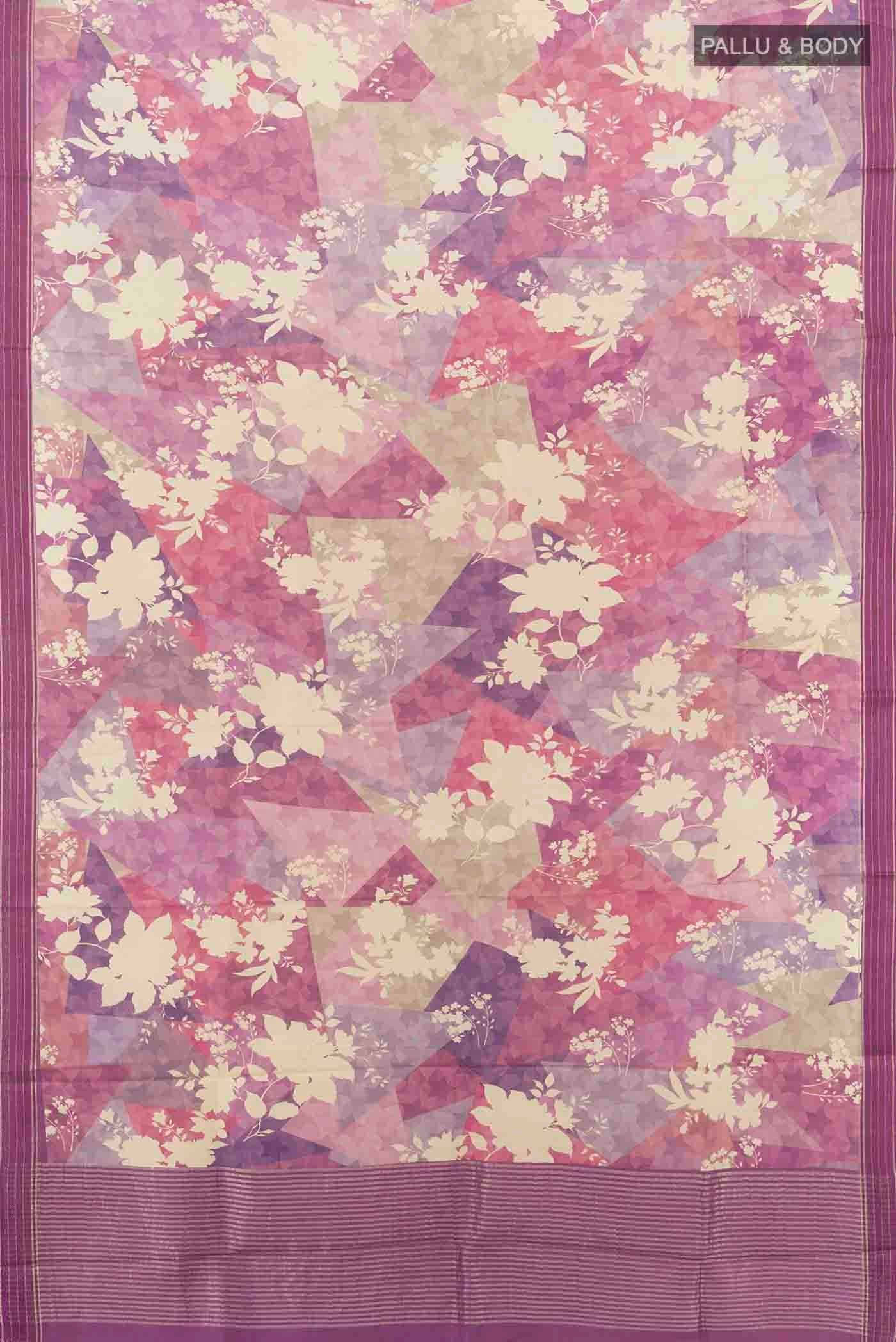 Multi Color Tussar Silk Saree - Image 5