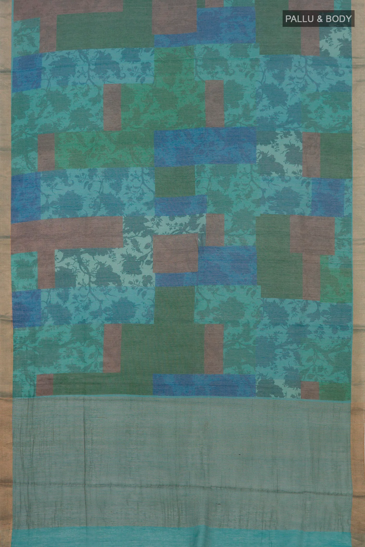 Multi Color Tussar Silk Saree - Image 5