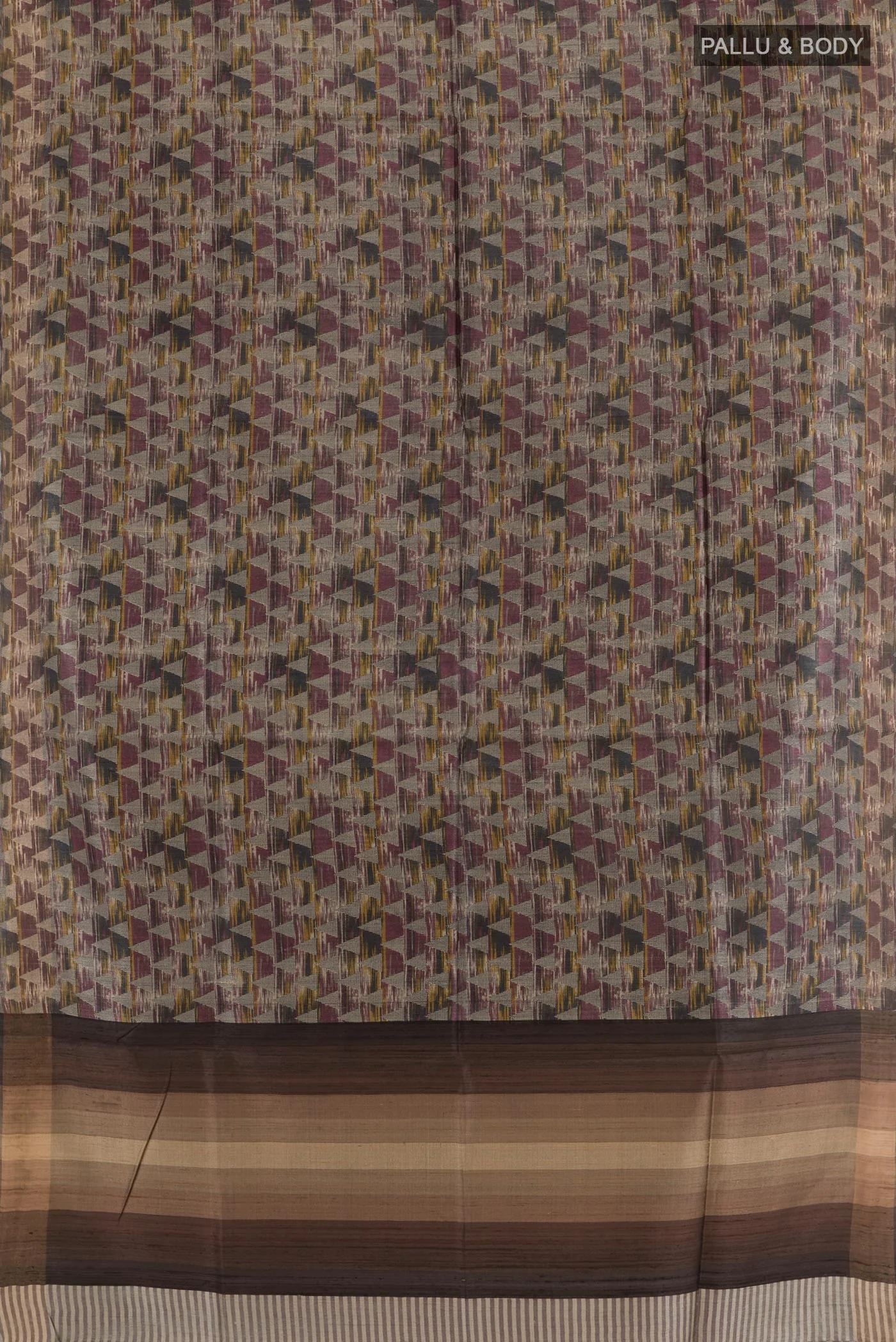 Multi Color Tussar Silk Saree - Image 3
