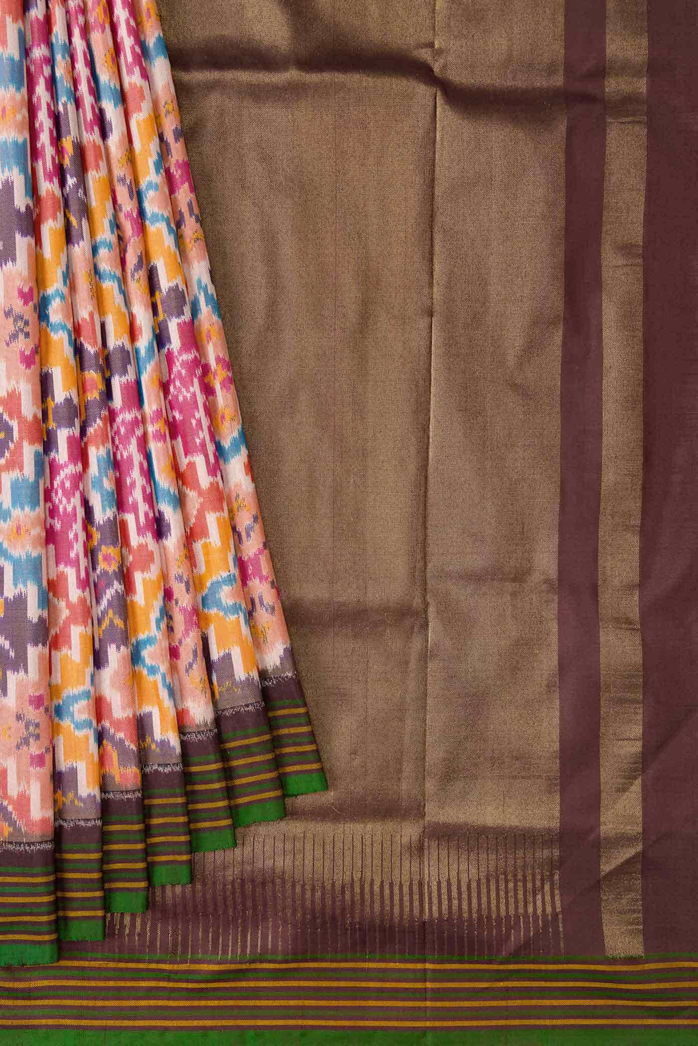 Multi Double Ikat Saree - Image 2