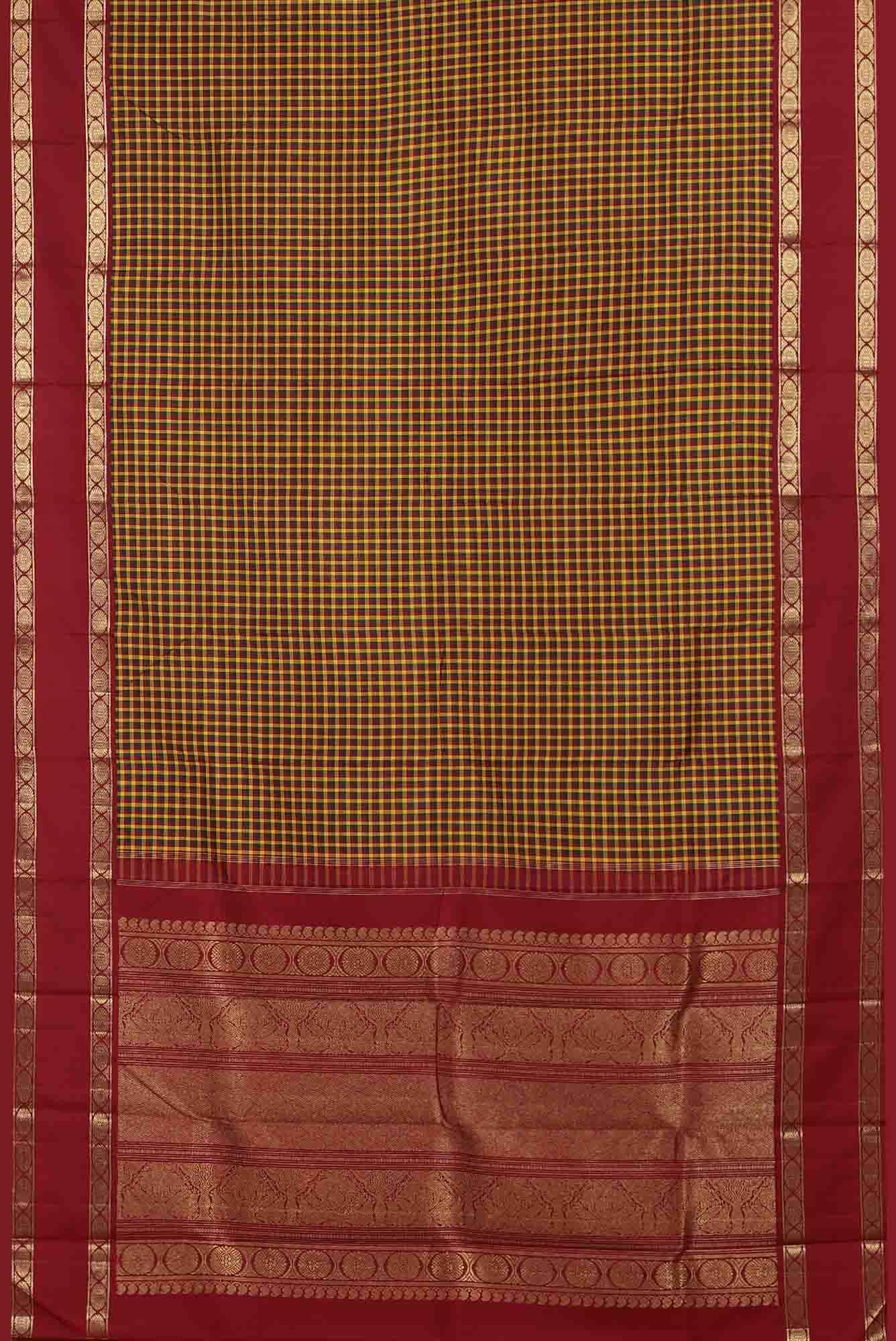 Multi Kanchipuram Silk Saree - Image 3