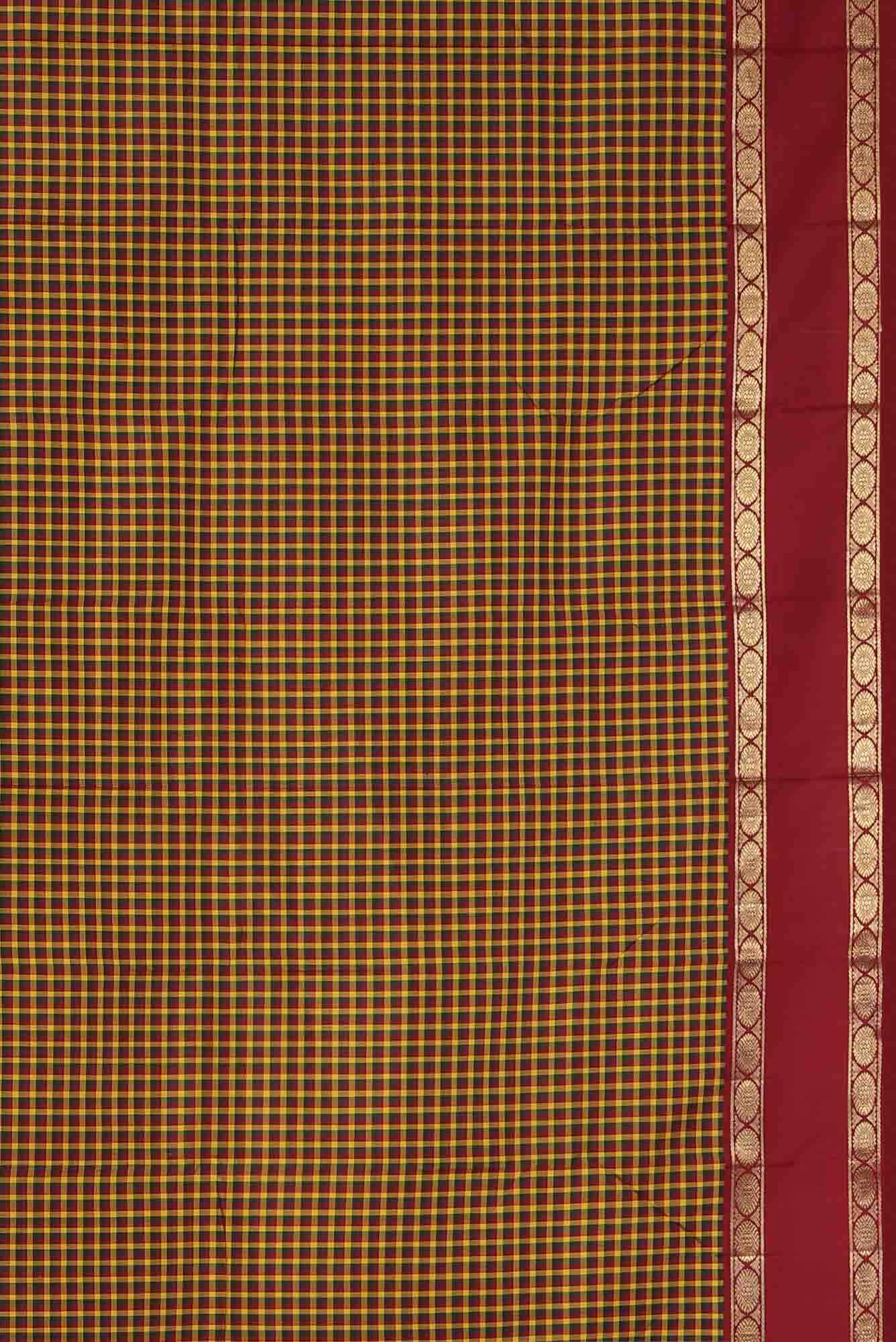 Multi Kanchipuram Silk Saree - Image 9