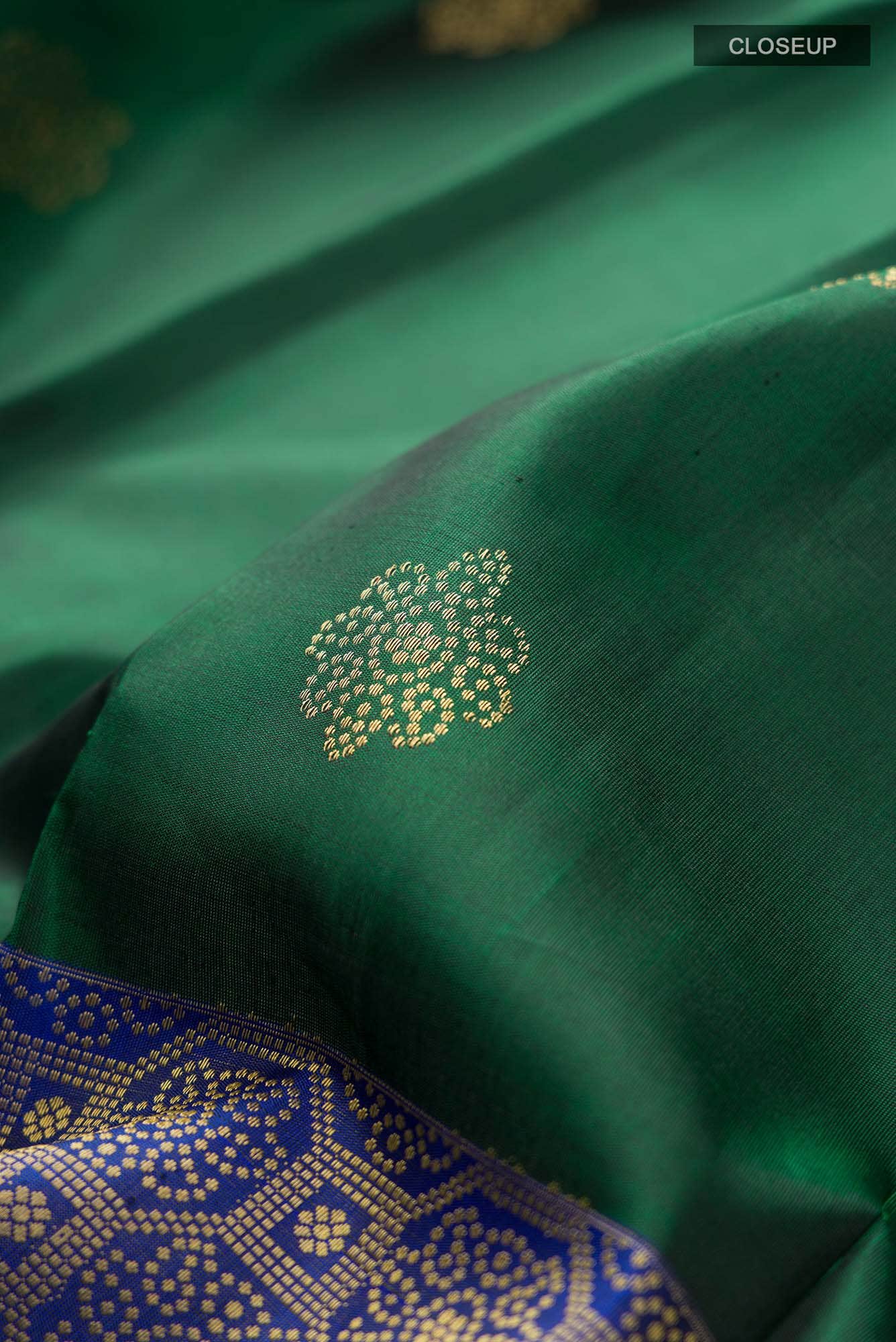 Pure Silk Pure Zari Multi Kanchipuram Saree - Image 3