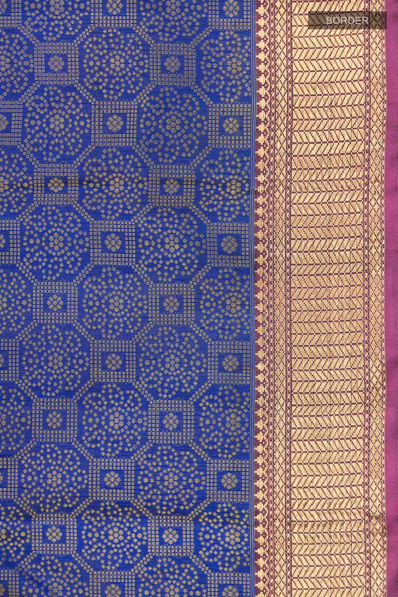 Pure Silk Pure Zari Multi Kanchipuram Saree - Image 5