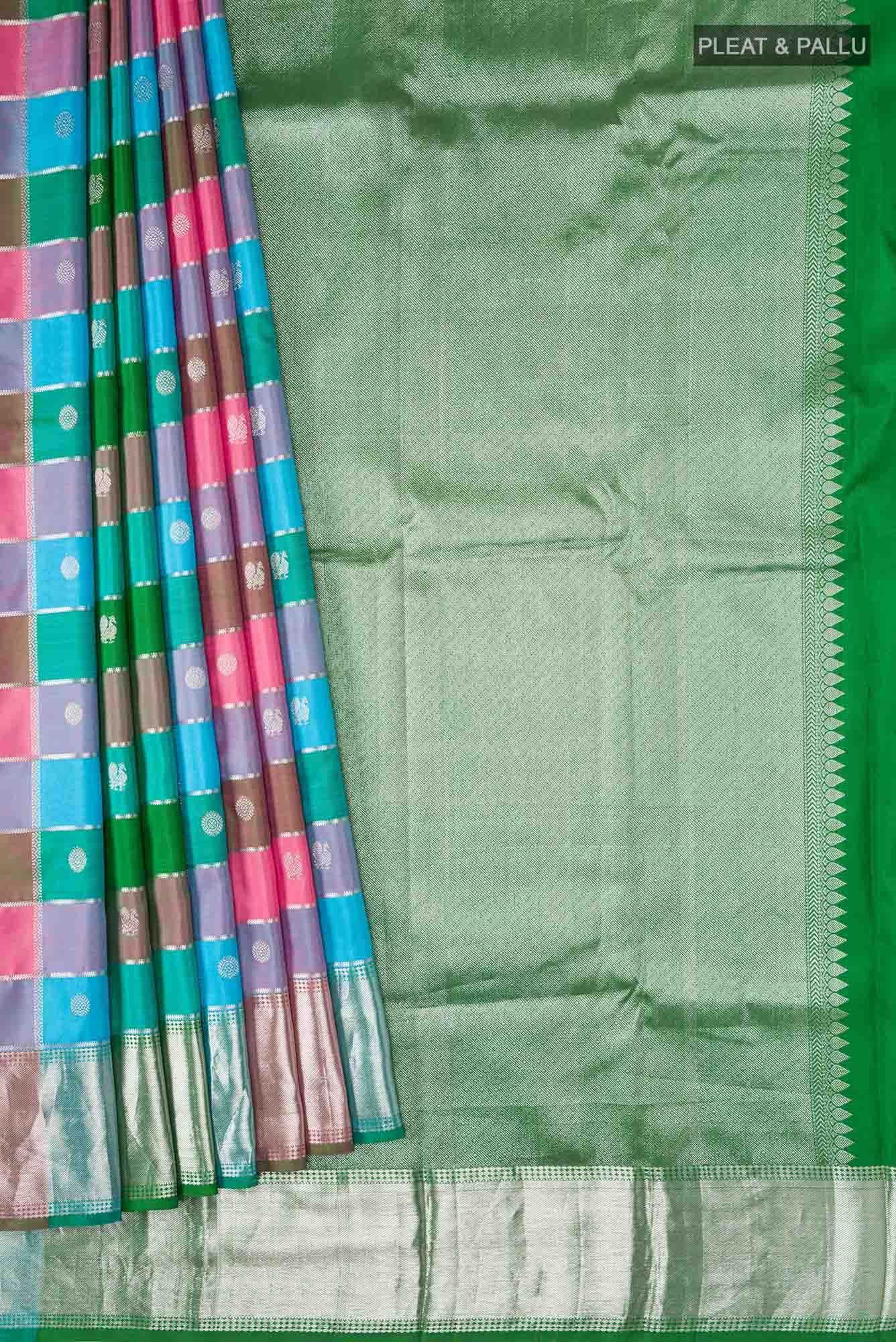 Multi Kanjivaram Silk Saree - Image 2