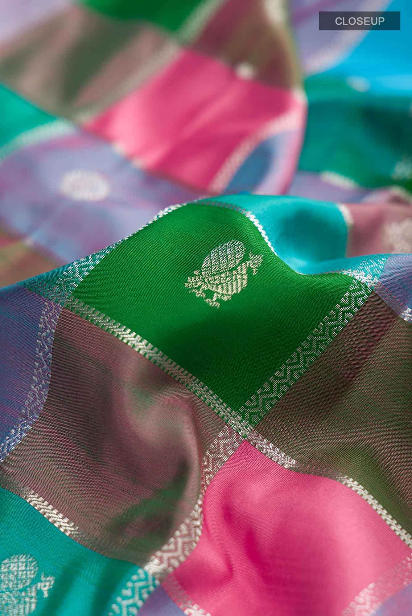 Multi Kanjivaram Silk Saree - Image 3