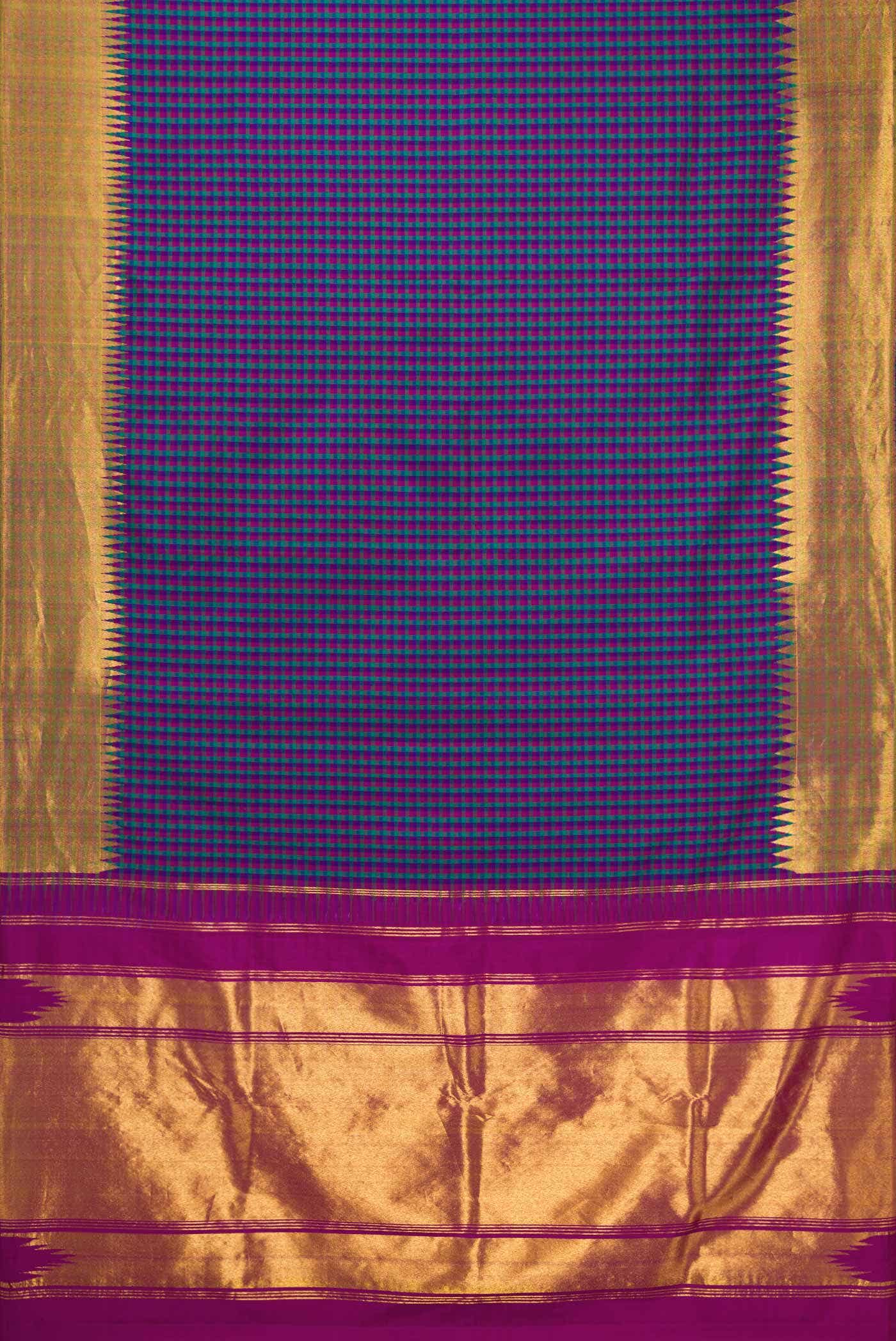 Multi Kanjivaram Silk Saree - Image 4