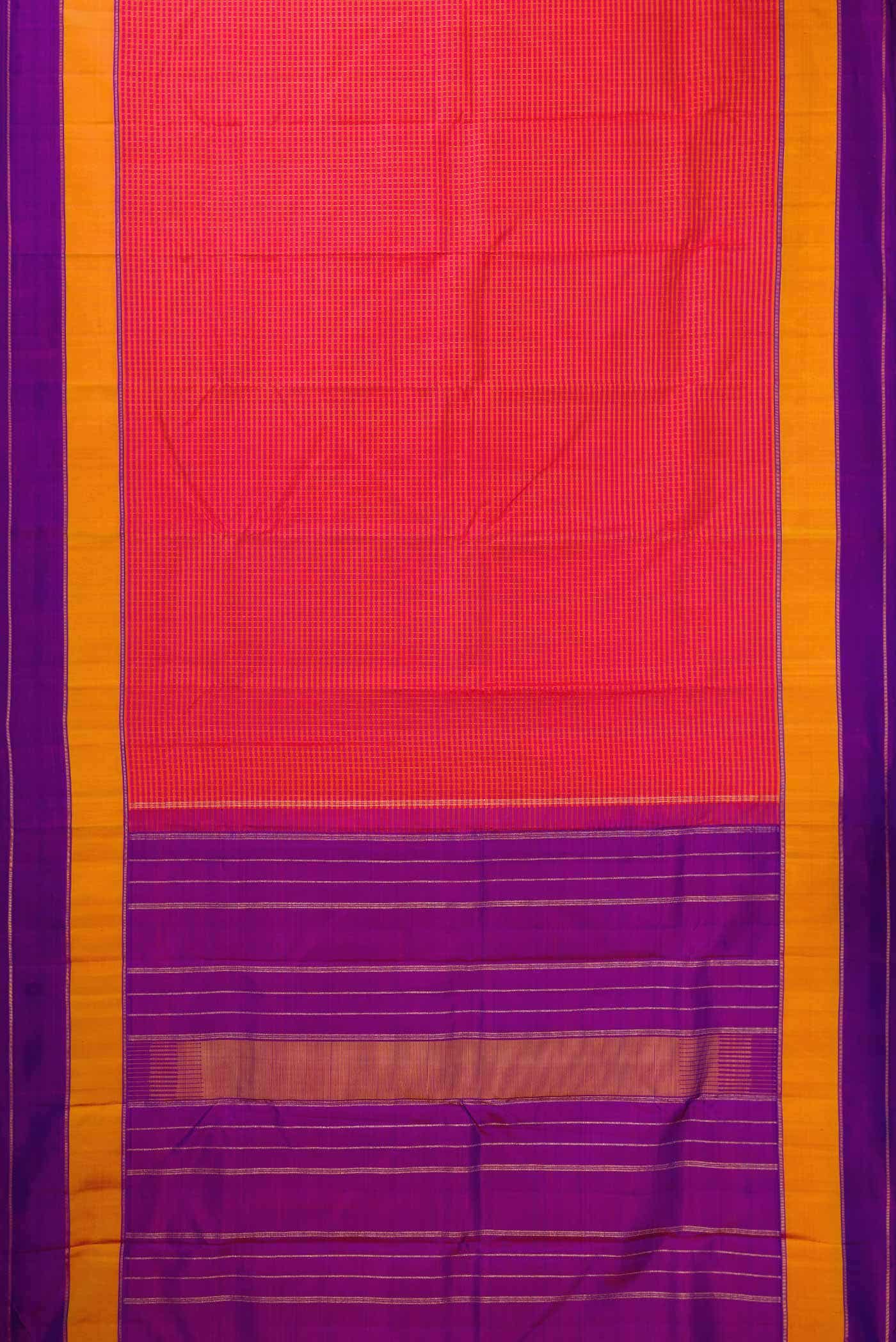 Pure Silk Pure Zari Multi Kanjivaram Saree - Image 4