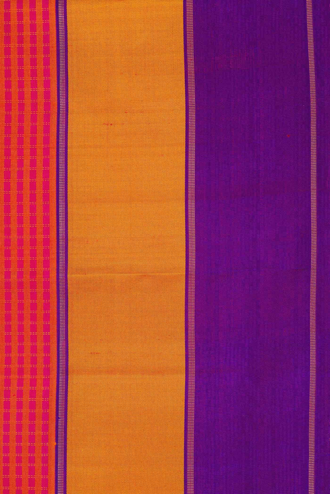 Pure Silk Pure Zari Multi Kanjivaram Saree - Image 5