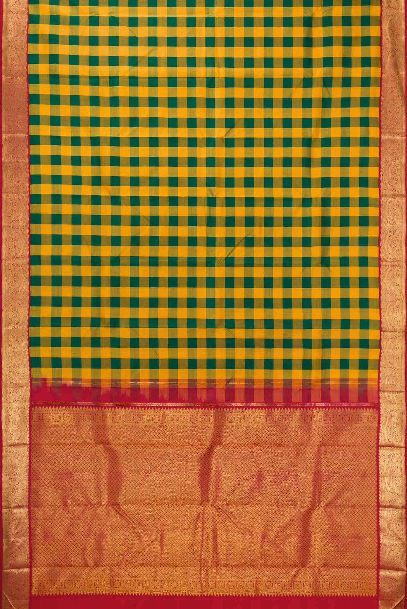 Pure Silk Pure Zari Multi Kanjivaram Saree - Image 4