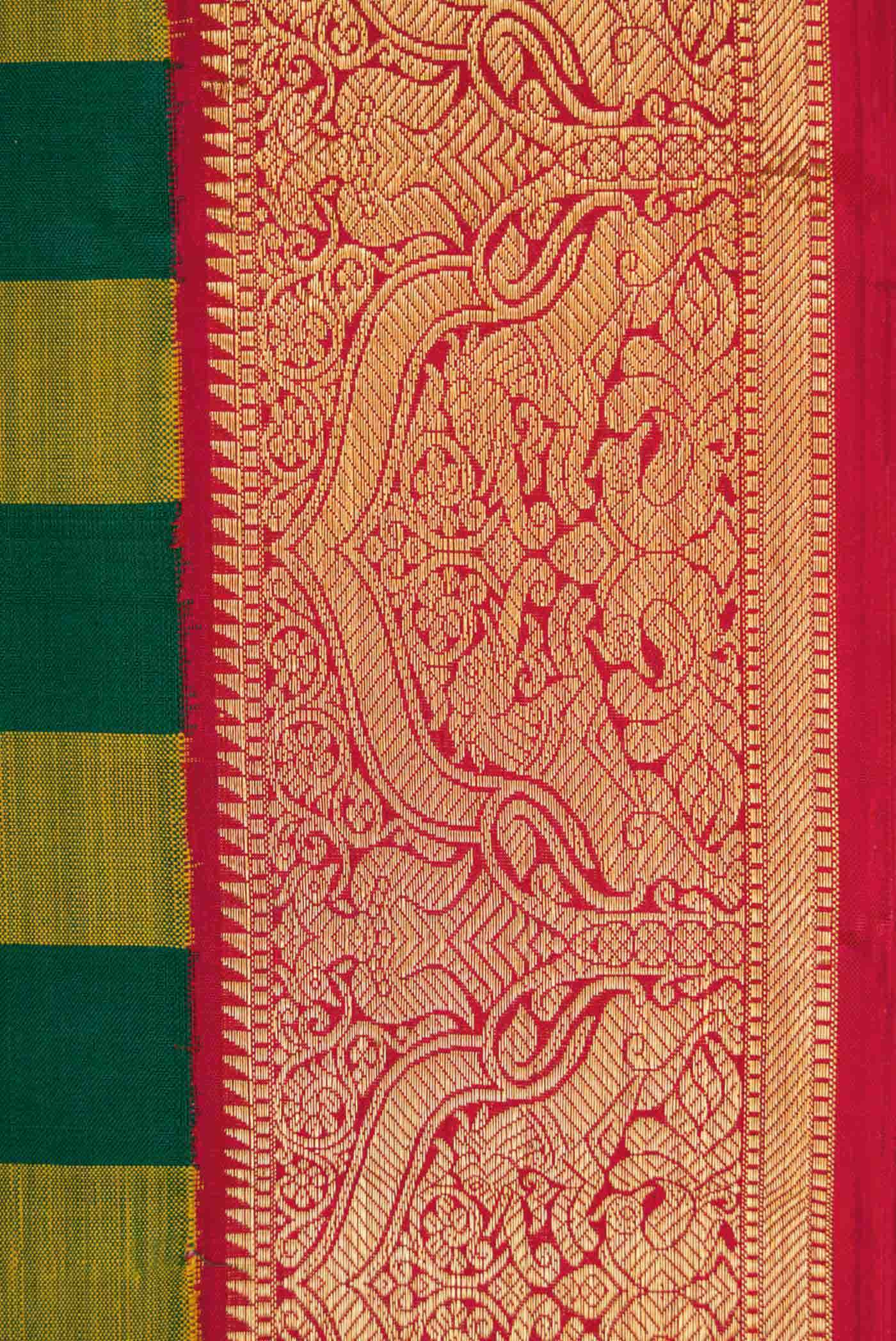 Pure Silk Pure Zari Multi Kanjivaram Saree - Image 5