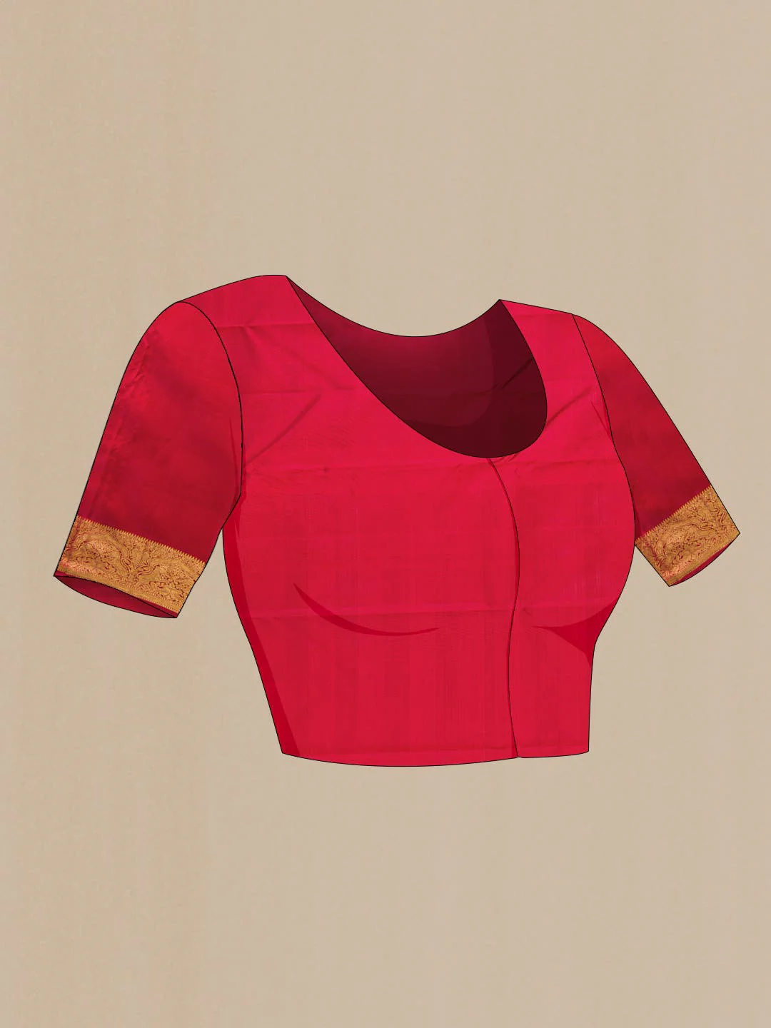 Pure Silk Pure Zari Multi Kanjivaram Saree - Image 6