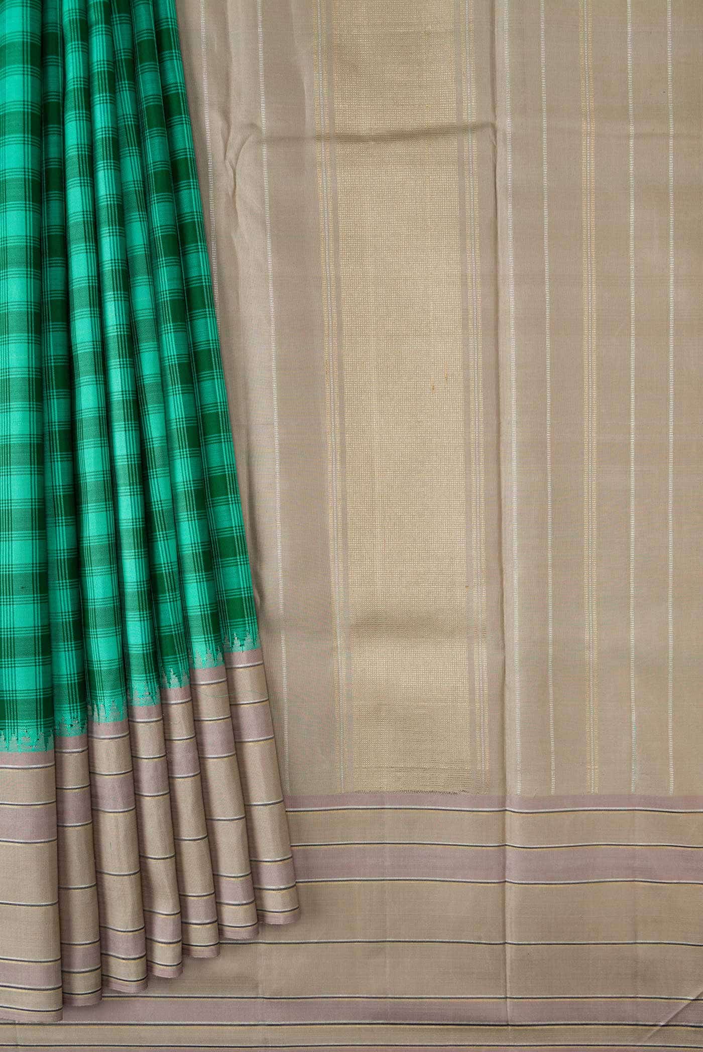 Pure Silk Pure Zari Multi Kanjivaram Saree - Image 2