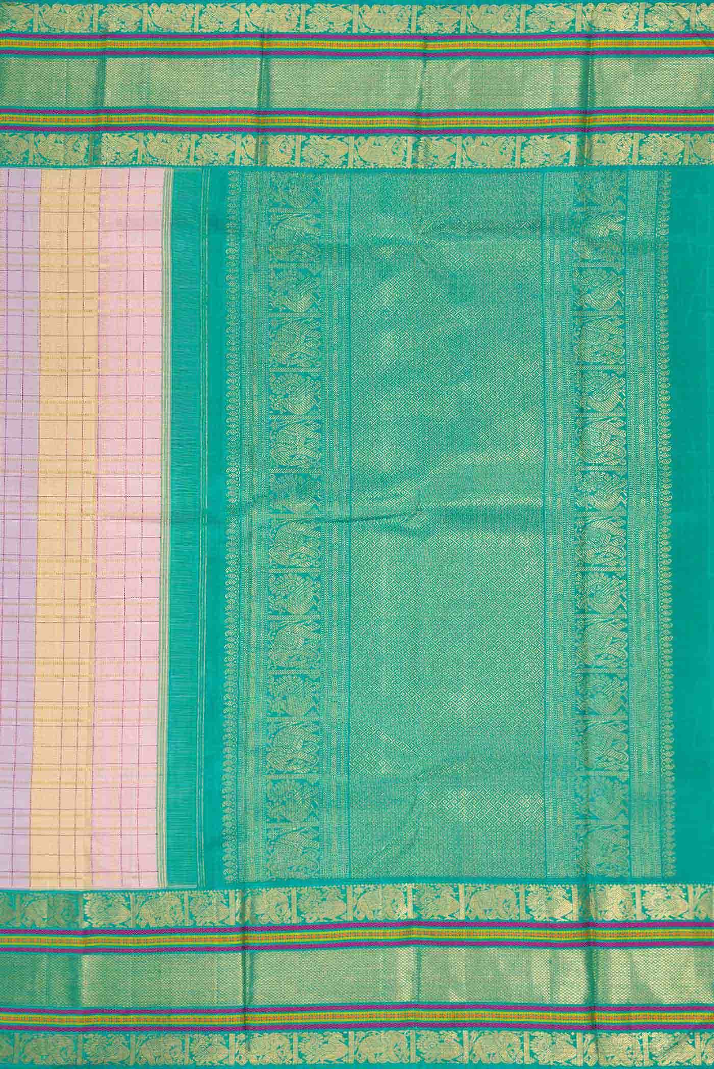 Pure Silk Pure Zari Multi Kanjivaram Saree - Image 5