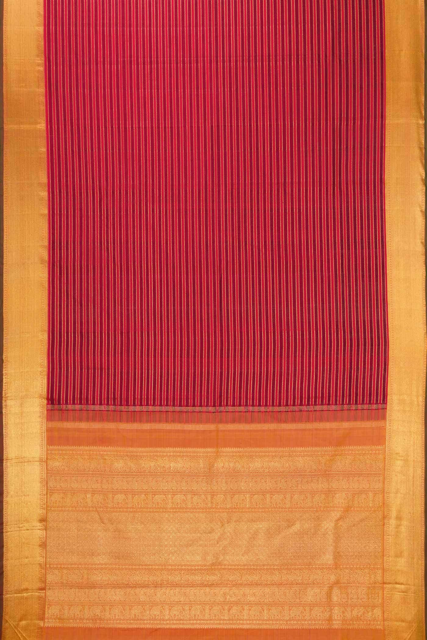 Pure Silk Pure Zari Multi Kanjivaram Saree - Image 4
