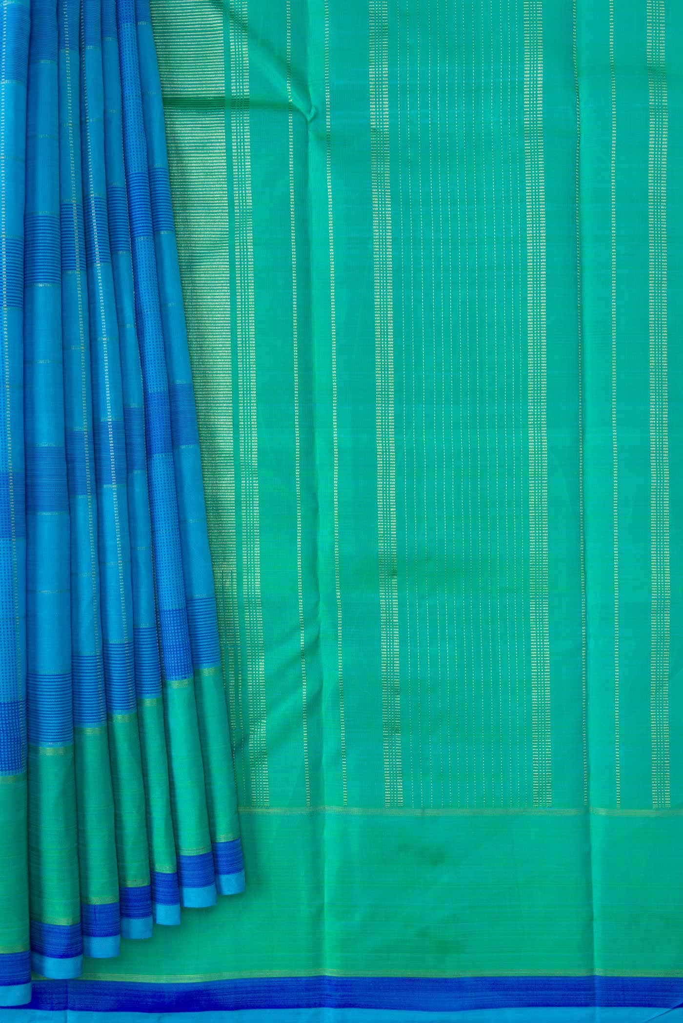 Pure Silk Pure Zari Multi Kanjivaram Saree - Image 2