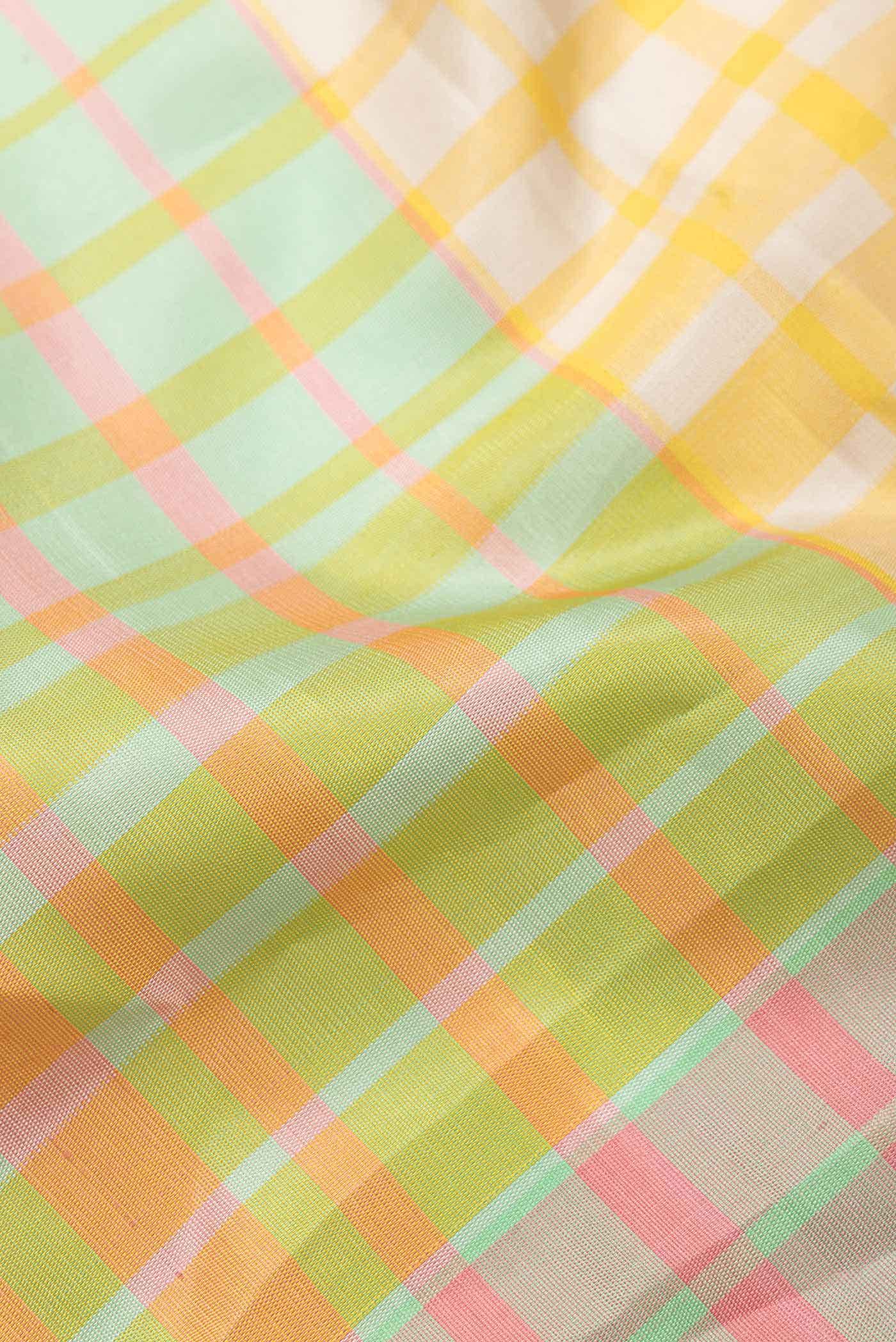 Pure Silk Pure Zari Multi Kanjivaram Saree - Image 3