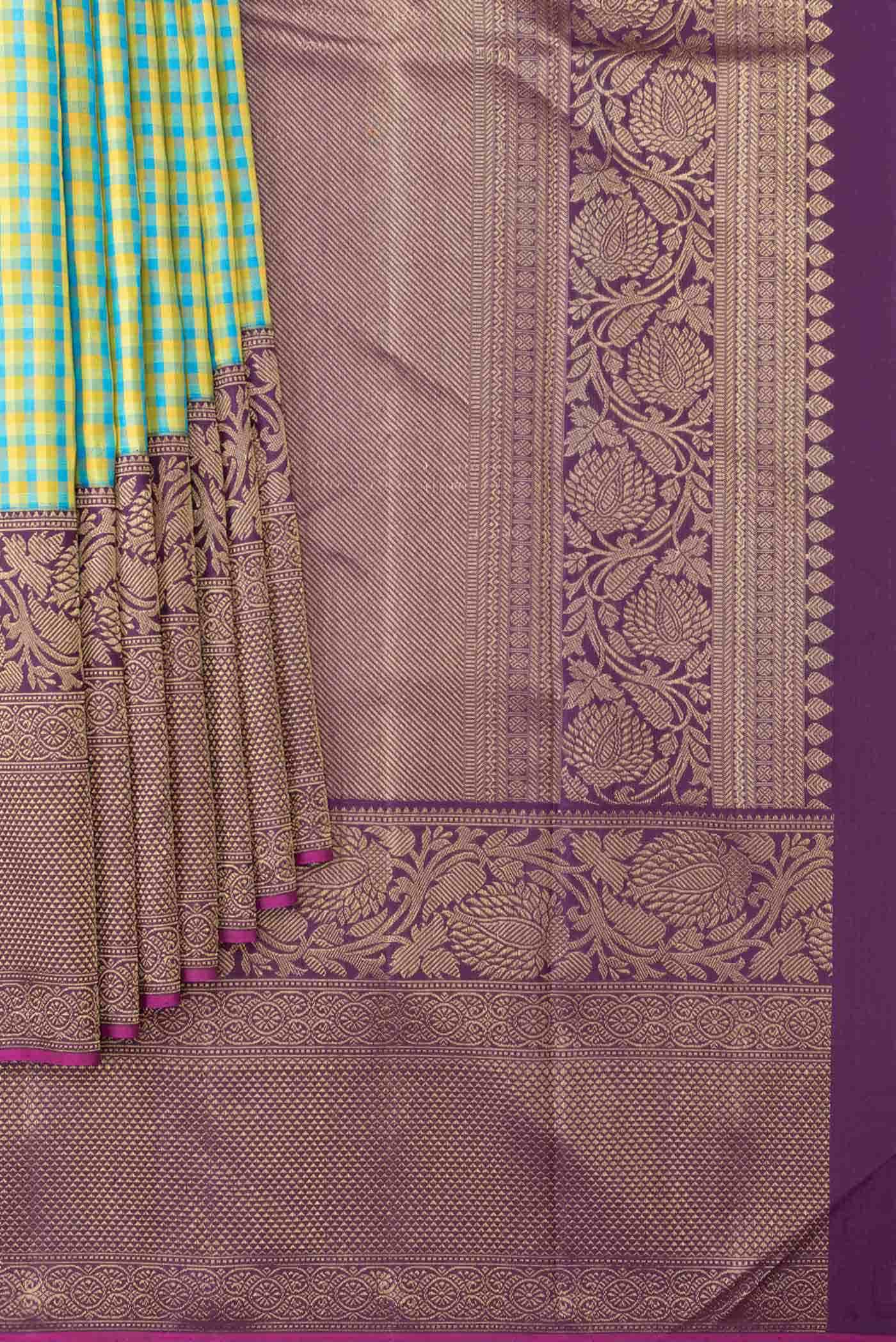 Pure Silk Pure Zari Multi Kanjivaram Saree - Image 2